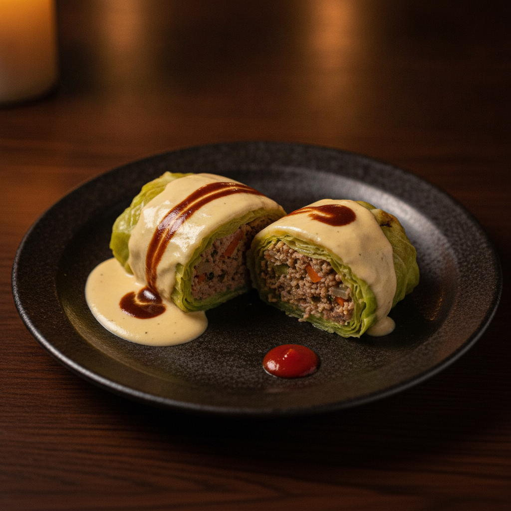 ロールキャベツ — 5種のソースで仕上げる夕凪の看板料理